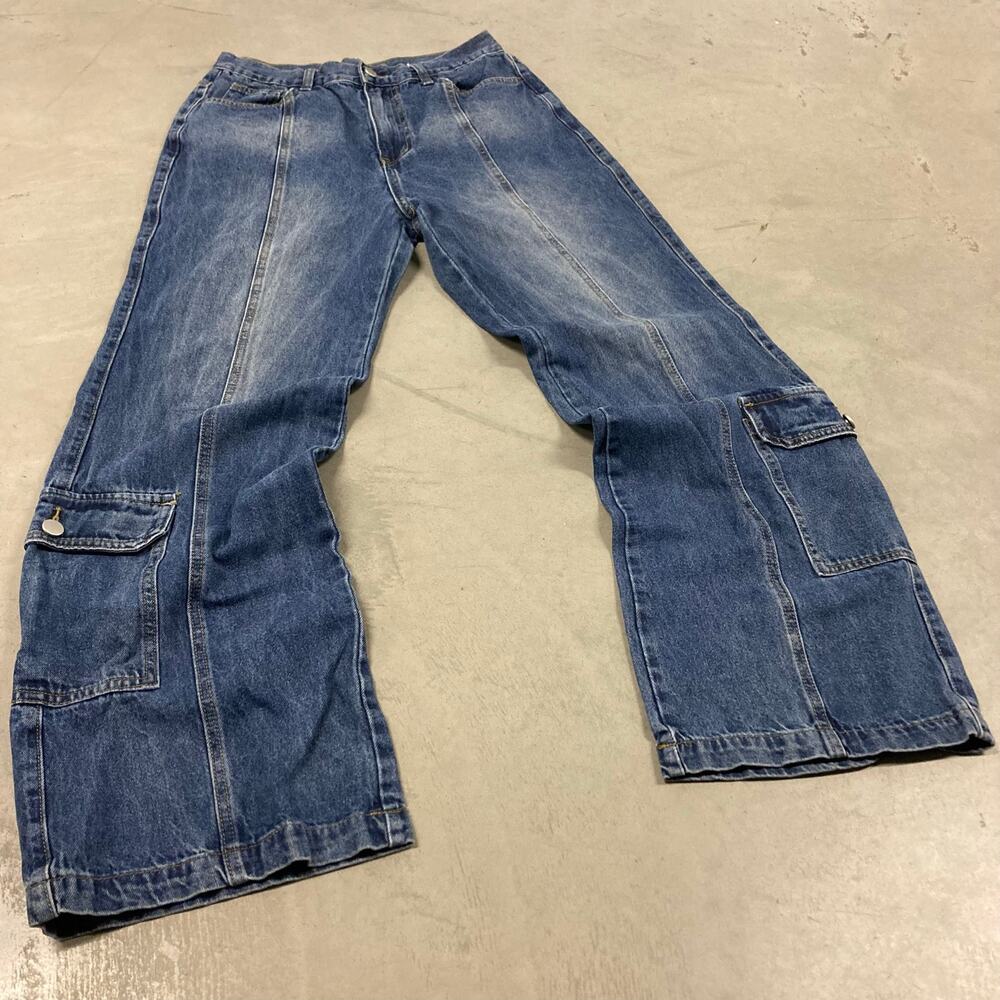 Y2K baggy flared cider cargo jeans 30x30